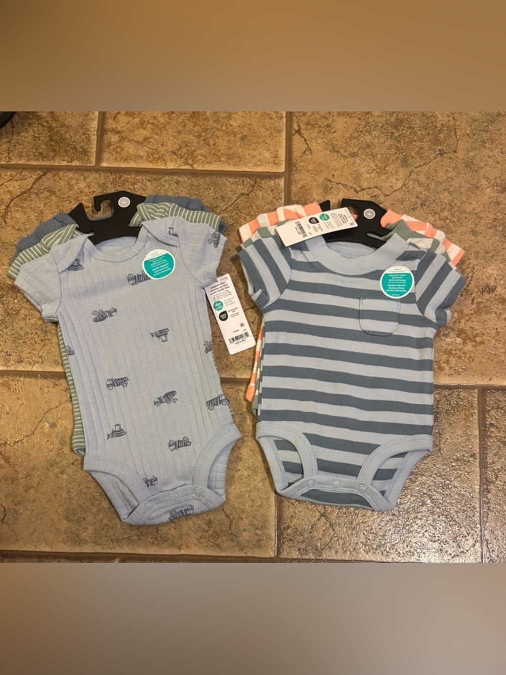 NWT *Bundle of 6* Carter's Child of Mine Baby Boy Bodysuits sz NB